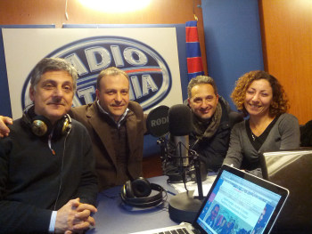 Franco Riccioli e Melania Tanteri con i loro ospiti a Catania Report