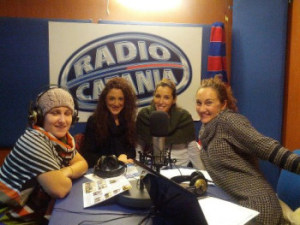 Mara Di Maura, Mariangela Di Stefano con Patrizia Maugeri e Simona Pulvirenti a Catania Report